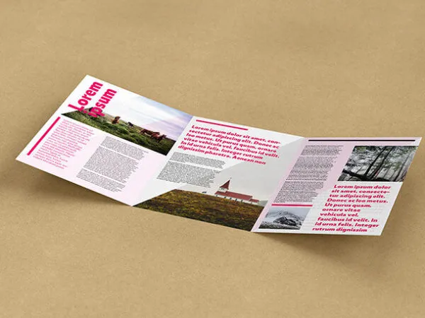 5 Mockups Featuring a Trifold Leaflet in A5 Size 1
