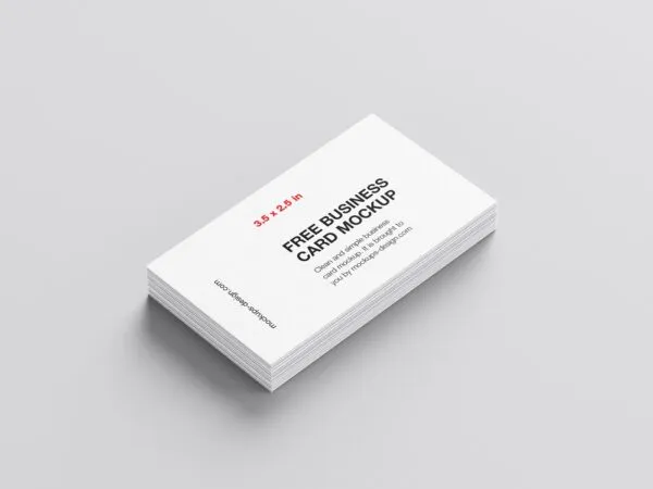 5 Mockups of Business Cards from Various Views 1