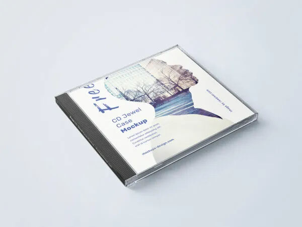 5 Mockups of CD Jewel Case in Different Views 1