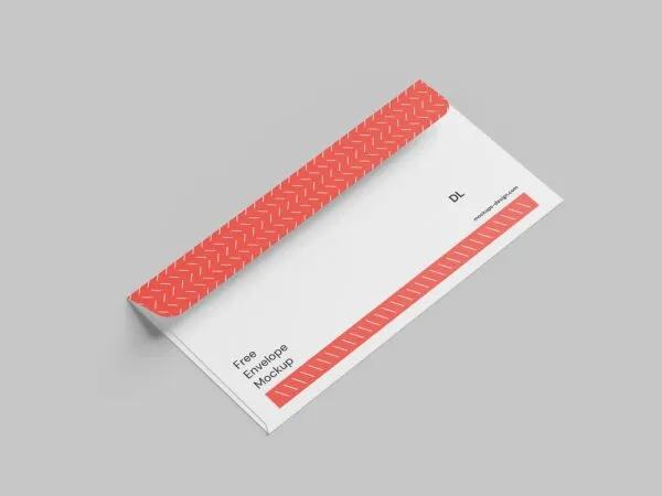 5 Mockups of DL Envelope from Various Angles 1