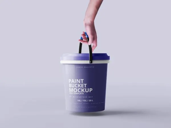 5 Mockups of Paint Bucket in Distinct Shots 1