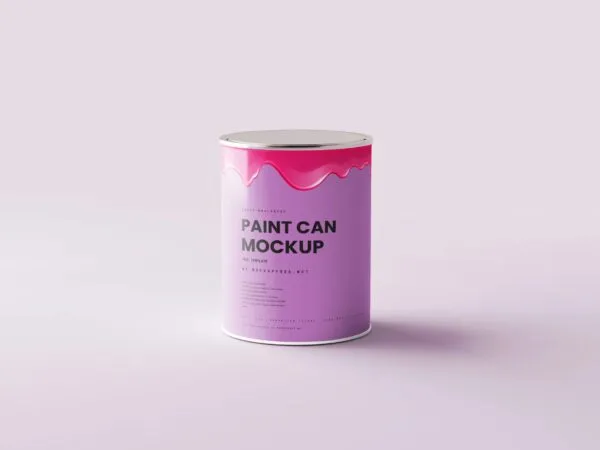 5 Mockups of Paint Can in Distinct Views 1