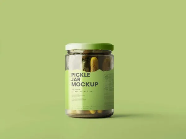 5 Mockups of Pickle Jar in Distinct Visions 1