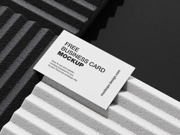 5 Scenes of Business Cards Mockups on Styrofoam 1