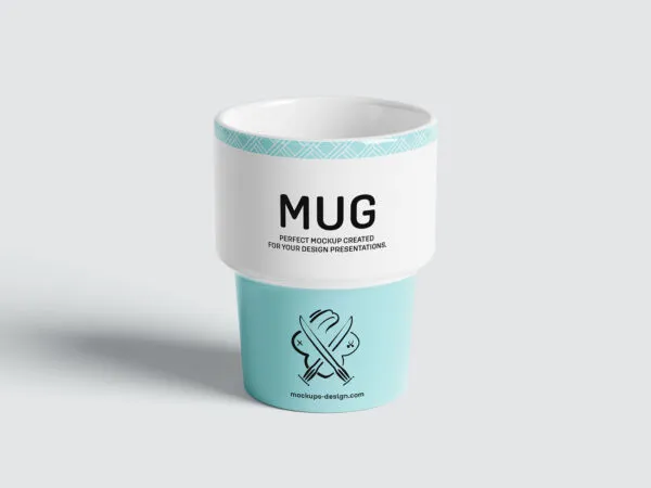 5 Shots of Retro Mug Mockup 1