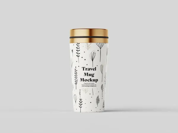 5 Shots of Travel Mug Mockup 1