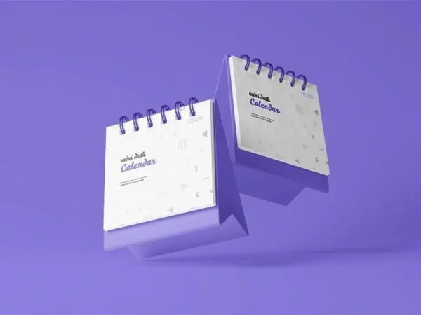 5 Showcases of Mini Desk Calendar Mockup 1