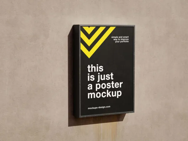 5 Sights of Poster Frames Mockup on the Wall 1