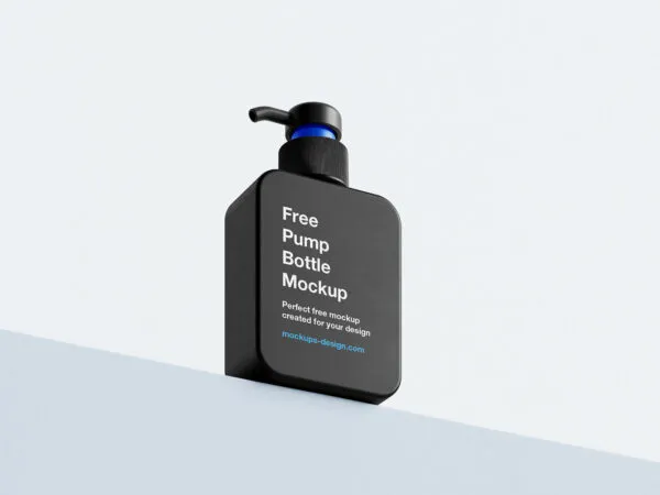 5 Sights of Square Pump Bottle Mockup 1