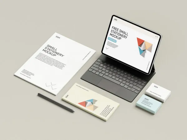 5 Sights of Stationery Mockup with Tablet 1 1