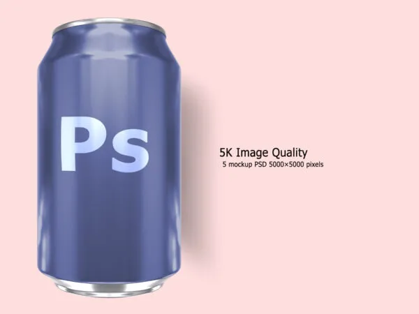 5 Soda Can Mockup from Different Perspectives 1
