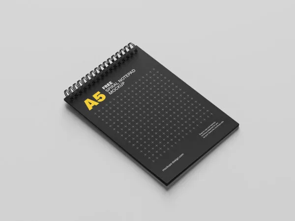 5 Spiral A5 Notepad Mockups 1