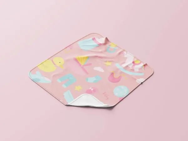 5 Square Baby Blanket Mockups in Varied Views 1