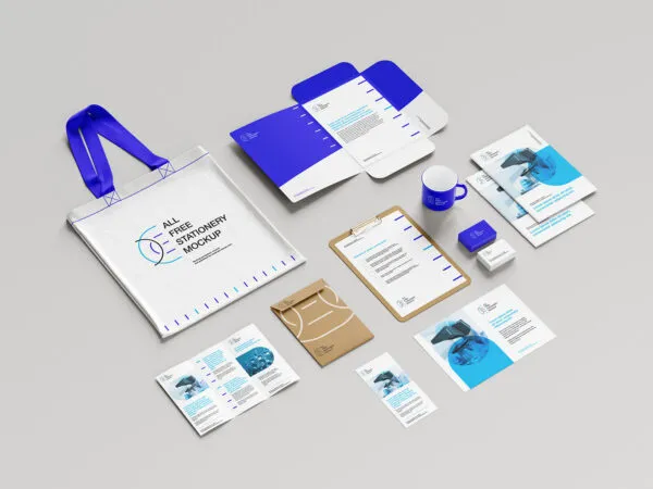 5 Stationery Mockups with Varied Items 1