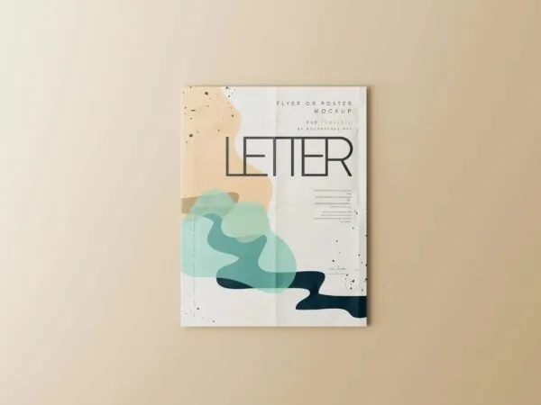 5 US Letter Size Flyer Poster Mockups in Front Sight 1