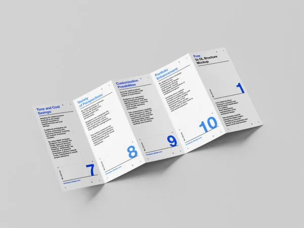 5 Varied Shots of DL Flyer Mockup 1