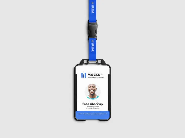 5 Varied Showcases of Plastic ID Holder Mockup 1