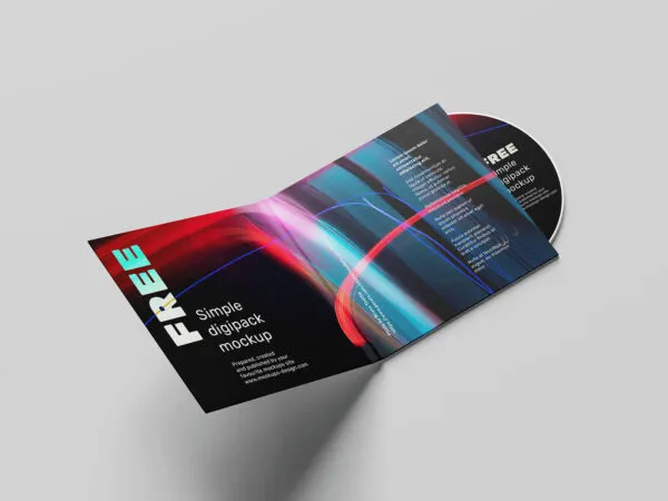 5 Views of Digipack and CD Mockups 1