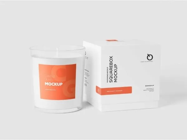 5 Visions of Transparent Candle Glass Mockup 1
