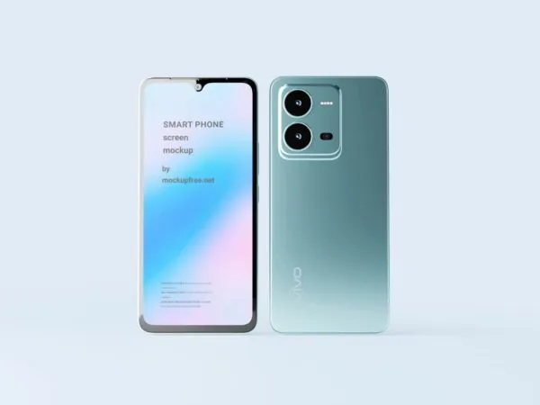 5 Vivo V25 Mobile Phones Screen Mockups in Varied Visuals 1