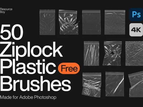 50 Ziplock Plastic Bag Photoshop Brushes 1