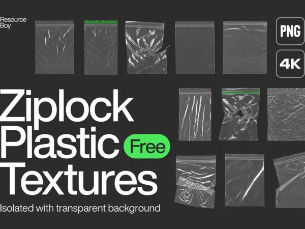 50 Ziplock Plastic Bag Textures 1