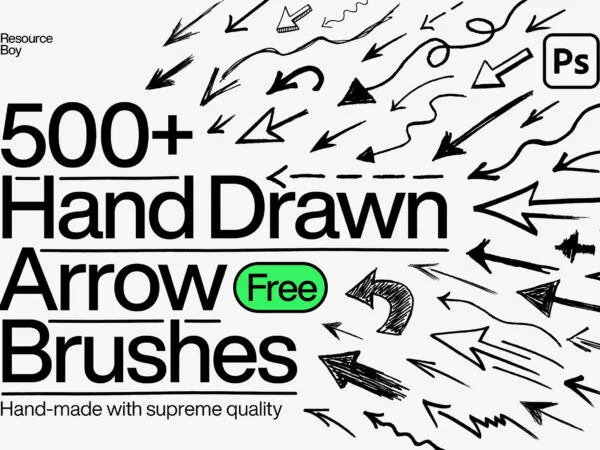 500 Arrow Photoshop Brushes 1