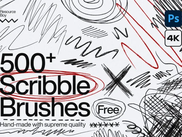 500 Scribble Photoshop Brushes 1