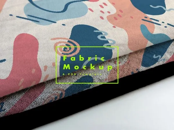 6 Fabric Mockups in Different Views and Positions 1
