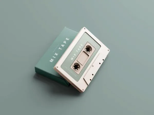 6 Mixtape Cover and Cassette Mockups in Varied Sights 1