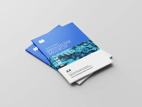 6 Mockups of Bound Brochures in Different Views 1
