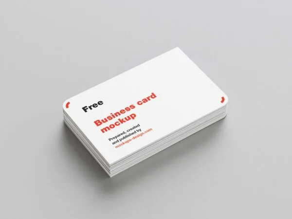 6 Mockups of Rounded Corner Business Card from Different Angles 1