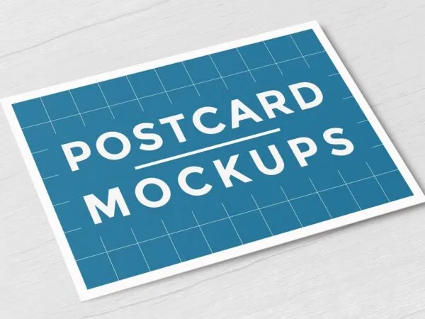 6 Postcard Mockup in Different Angles 1