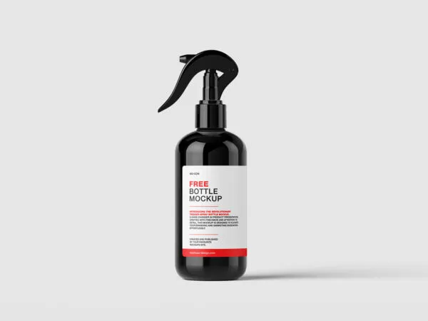 6 Shots of Trigger Spray Bottle Mockup 1