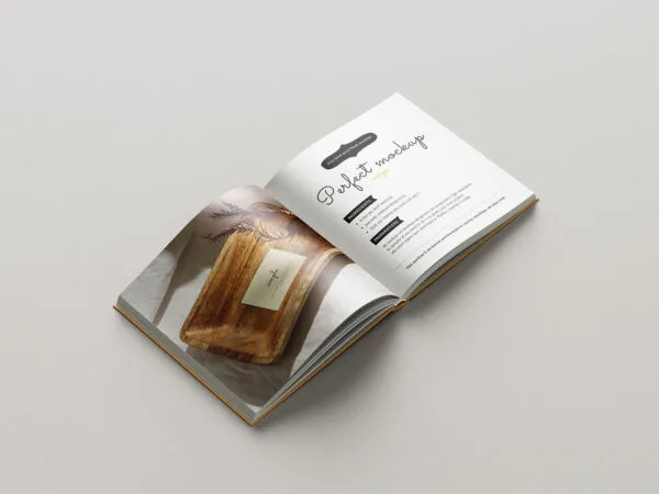 6 Sights of Square Book Mockup with Hardcover 1