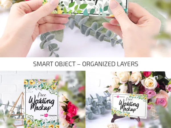 6 Wedding Card Mockups in Different Shots 1