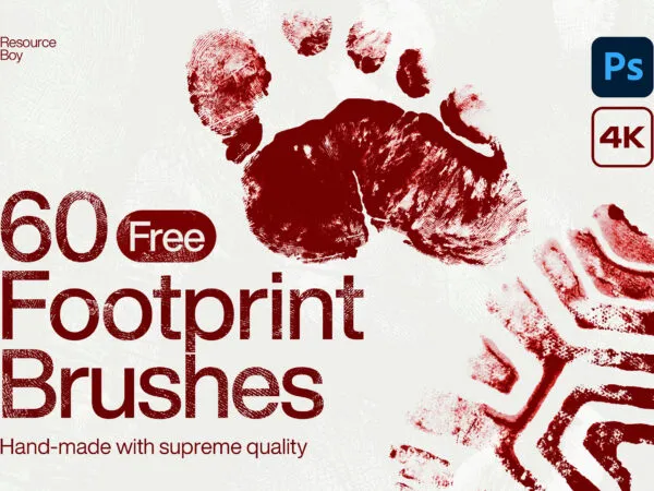 60 Footprint Photoshop Brushes 1