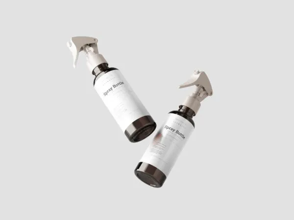 7 Different Views of Hairdressing Spray Bottle Mockup 1