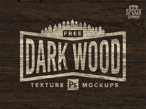 7 Mockups of Wood Grain Logos 1