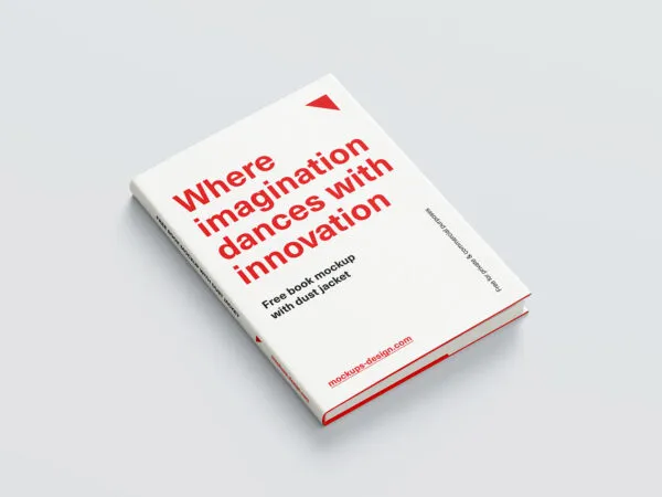 7 Perspective Book Cover Mockups with or Without Dust Jacket 1