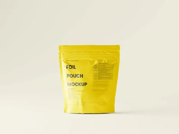 7 Square Foil Pouch Mockups in Varied Visions 1