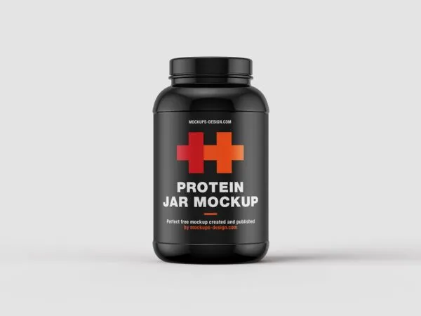 8 Mockups of Rounded Protein Jars 1