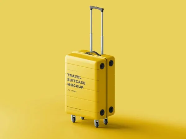 8 Travel Suitcase Mockups in Distinct Shots 1