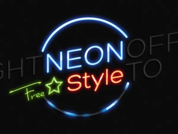 80s Neon Light Text Effect 1