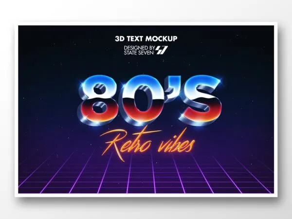 80s Style Title 3D Text Effect 1