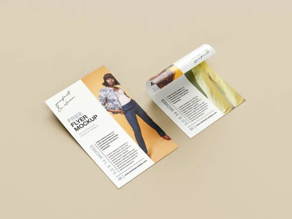 85 X 14 Flyer Mockup in 5 Different Shots 1
