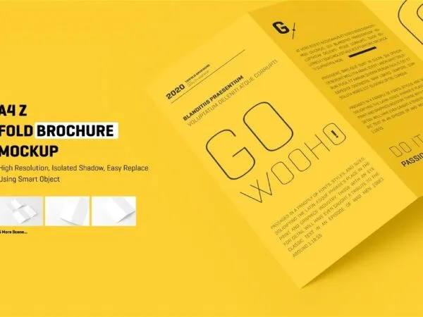 9 Visions of A4 Z Fold Brochure Mockup 1