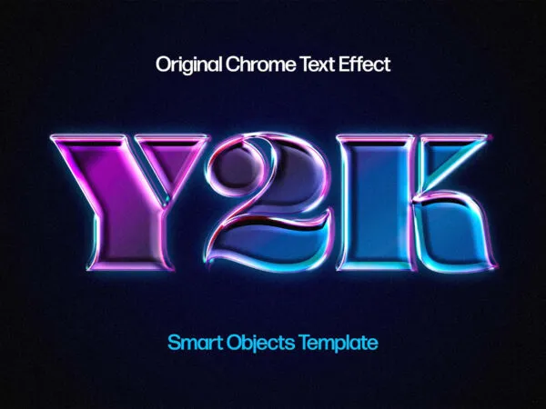 90s Chrome Text Effect 1