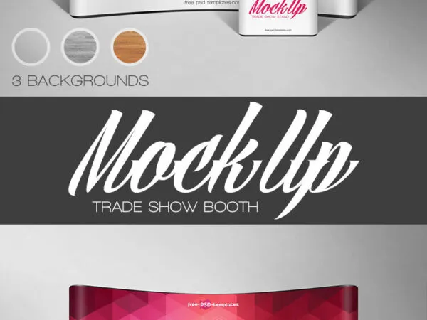 A Curved Trade Show Booth Mockup 1