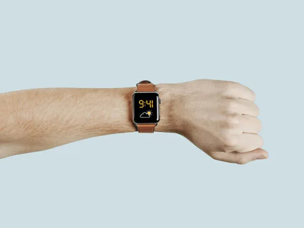 A Hand Wearing an Apple Watch Mockup 1